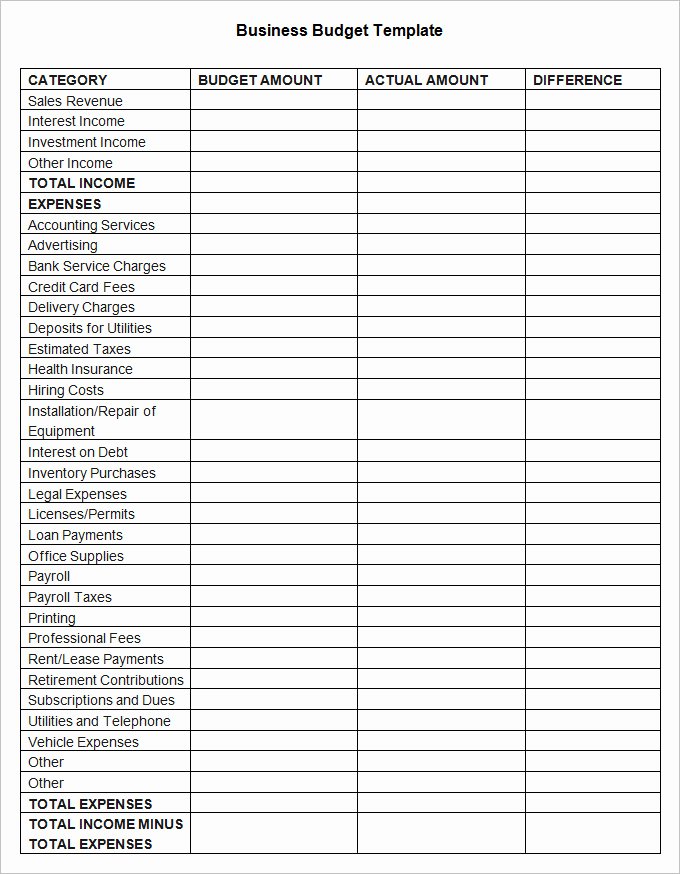 Business Budget Excel Template Best Of 4 Business Bud Templates Word Excel Pdf