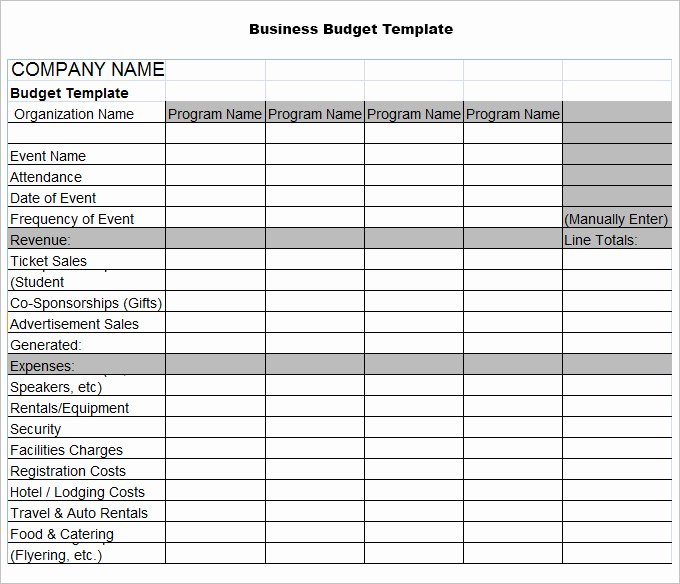 Business Budget Excel Template Fresh 4 Business Bud Templates Word Excel Pdf