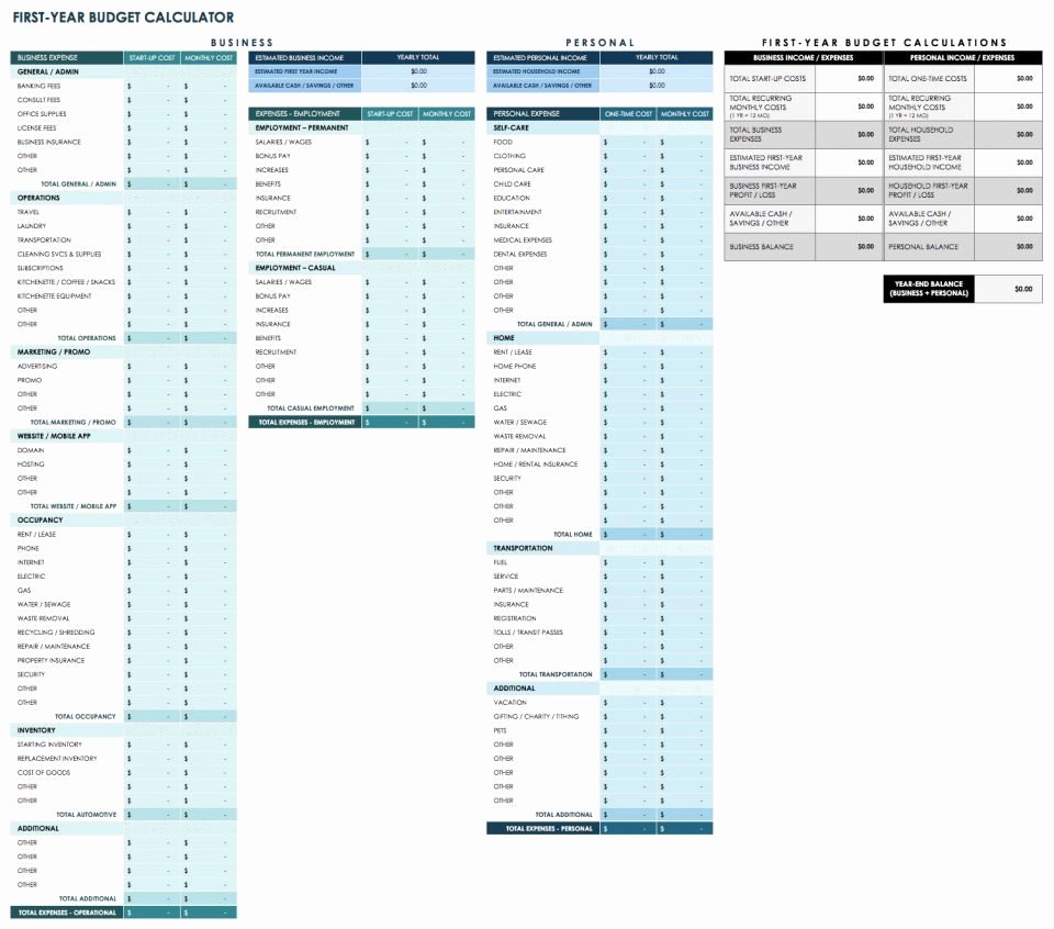 Business Budget Excel Template Unique All the Best Business Bud Templates