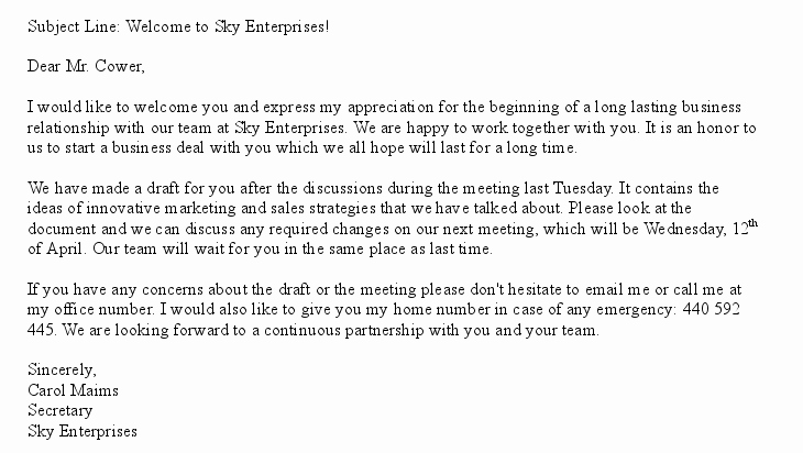 Business Collaboration Letter Sample Inspirational Sample Business Email Slim Image