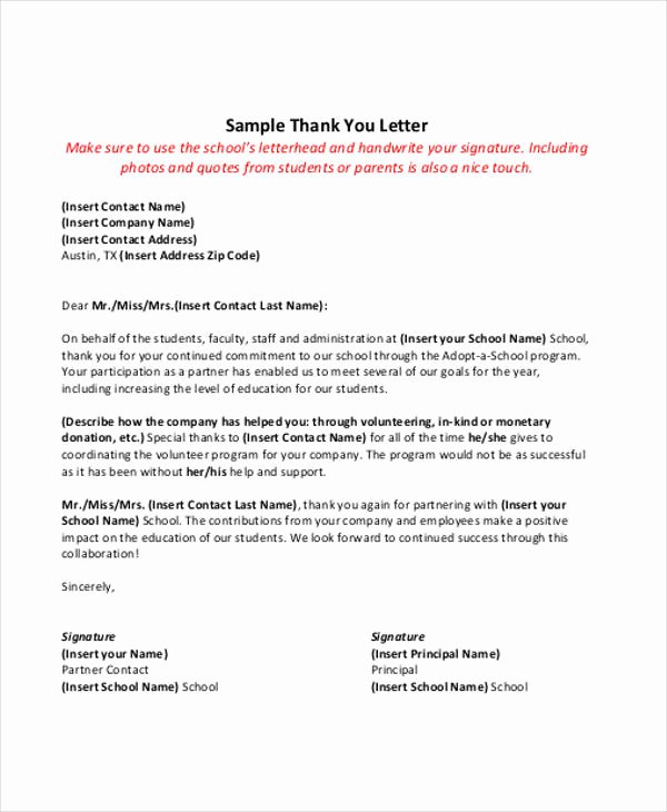 Business Collaboration Letter Sample Luxury 51 Thank You Letter Example Templates