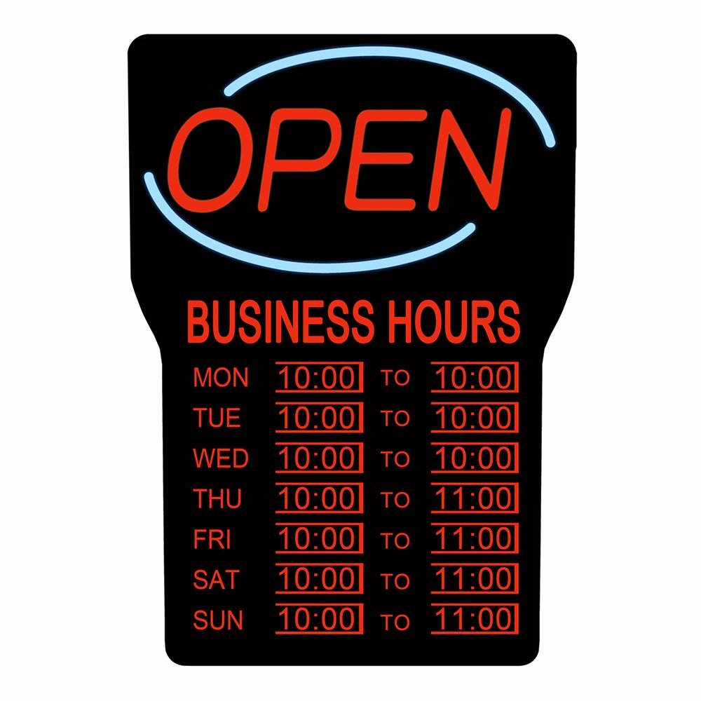 Business Hours Sign Template Best Of Rs Canada Rsb 1342 Led Open Sign with Business Hours