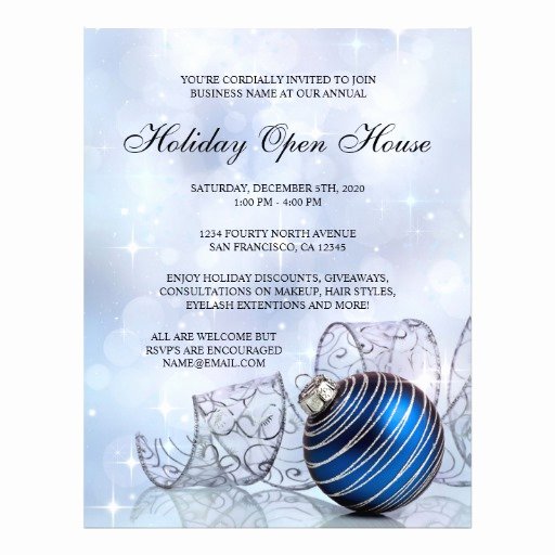 Business Open House Flyer Template Best Of Festive Business Holiday Open House Flyer Template
