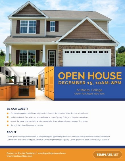 Business Open House Flyer Template Elegant Printable Open House Flyer Template In Adobe Shop