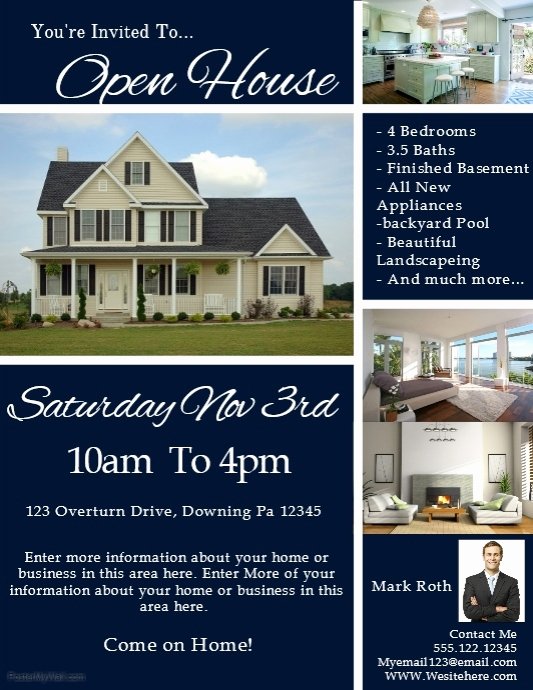 Business Open House Flyer Template Fresh Real Estate Template