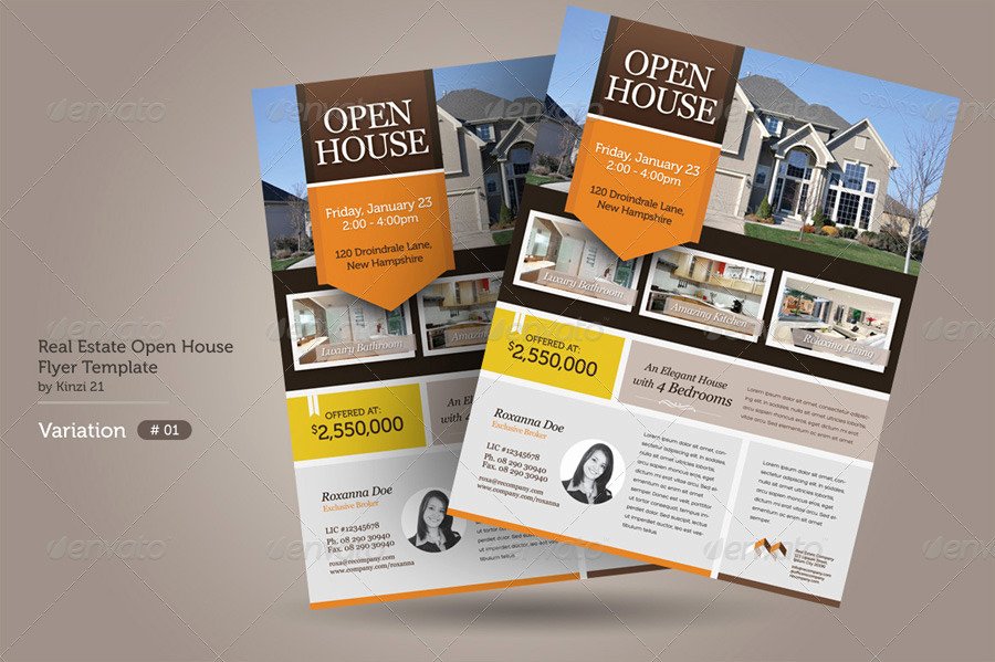 Business Open House Flyer Template New Real Estate Open House Flyers by Kinzi21