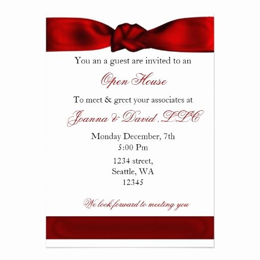 Business Open House Invitation Wording Beautiful Red Elegant Corporate Party Invitation