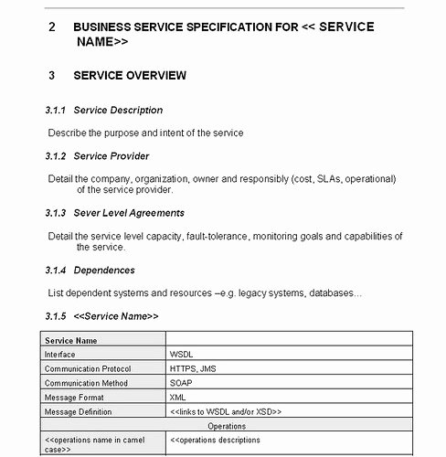 Business Process Template Word Elegant soa Design Template