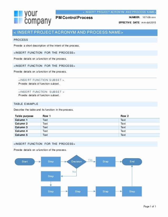 Business Process Template Word Lovely Process Documentation Template Julie Bozzi oregon