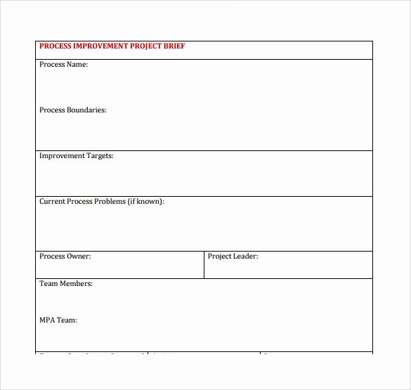 Business Process Template Word New Sample Project Brief Template 7 Free Documents In Pdf Word