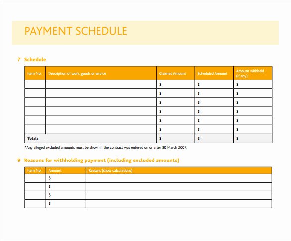 Business source Label Templates Unique Payment Schedule Template – 10 Free Samples Examples