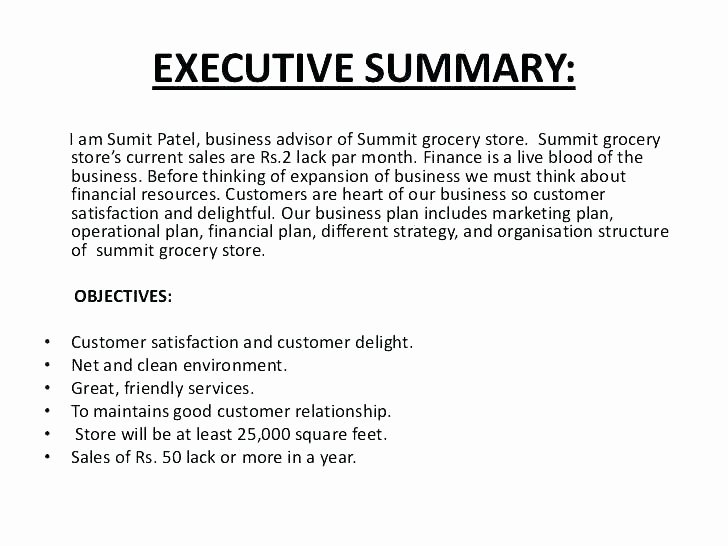 Business Summary Example Fresh Executive Summary Of Business Plan Sample Sample Of