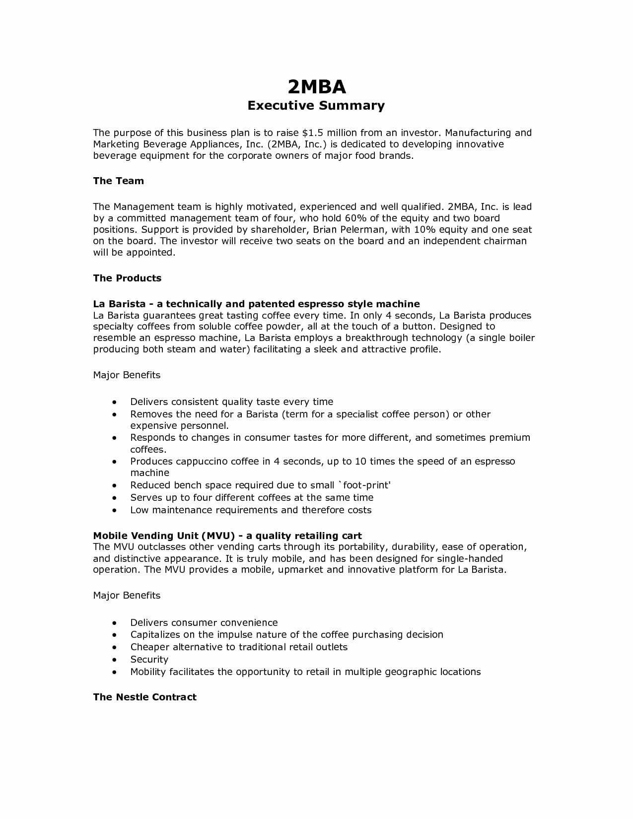 Business Summary Example Lovely 9 Executive Summary Marketing Plan Examples Pdf Word