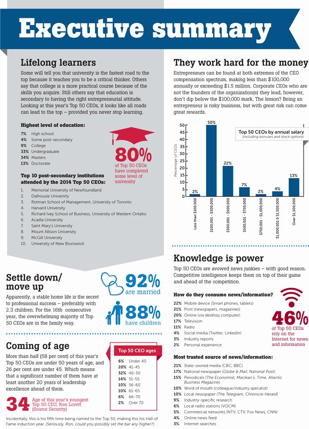 Business Summary Example New Infographic Executive Summary