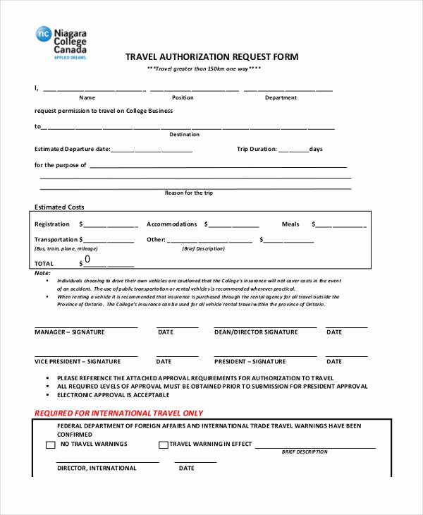 Business Travel Request form Best Of Travel Request form Example