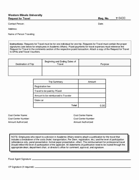 Business Travel Request form Lovely 5 Travel Request forms – Word Templates