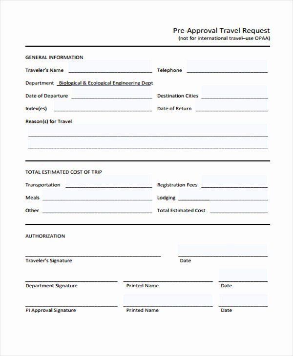 Business Travel Request form Lovely Travel Request form Template