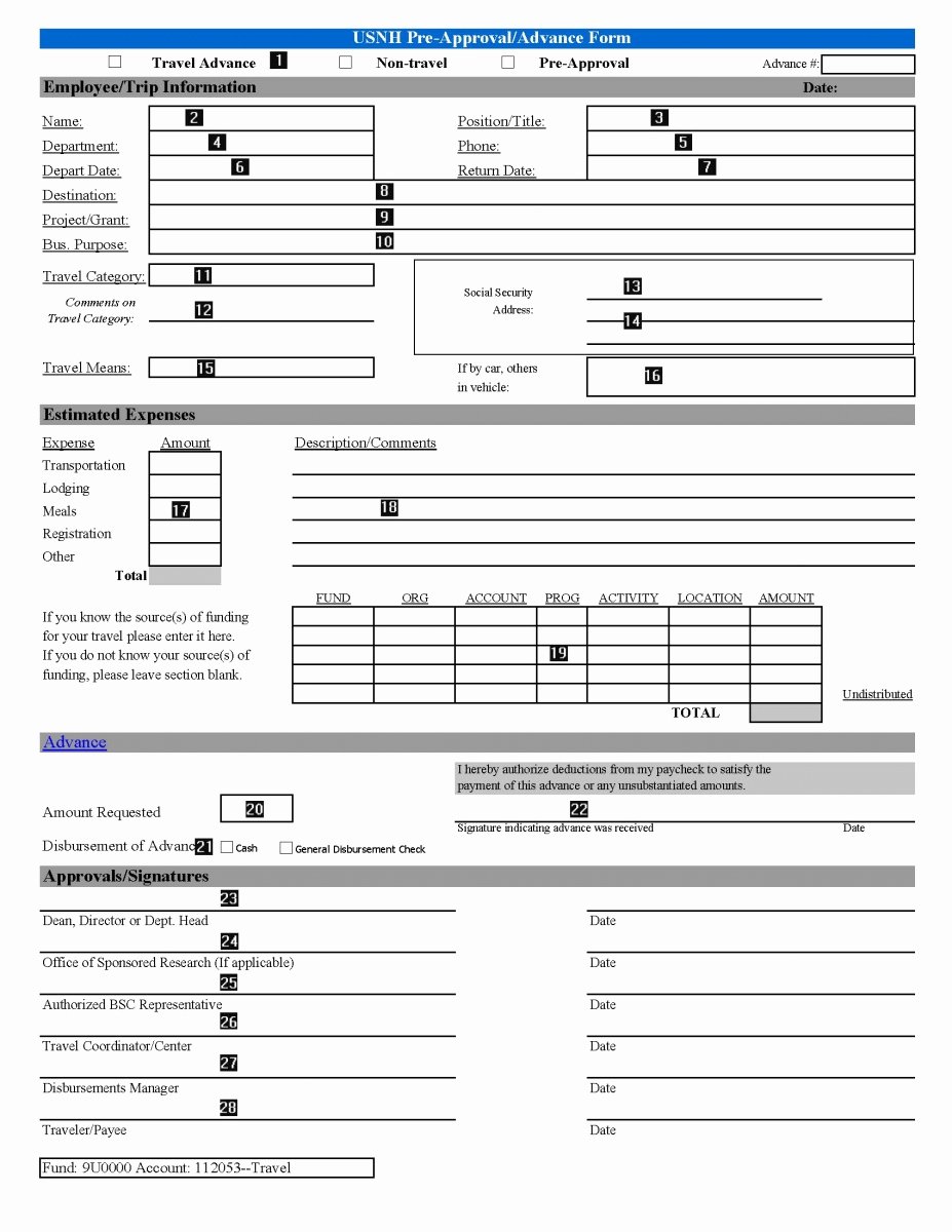 Business Travel Request form Template Luxury 07 118 Instructions for Pleting the Travel Pre