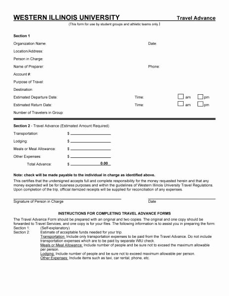 Business Travel Request form Template Unique 5 Travel Advance Request forms – Word Templates