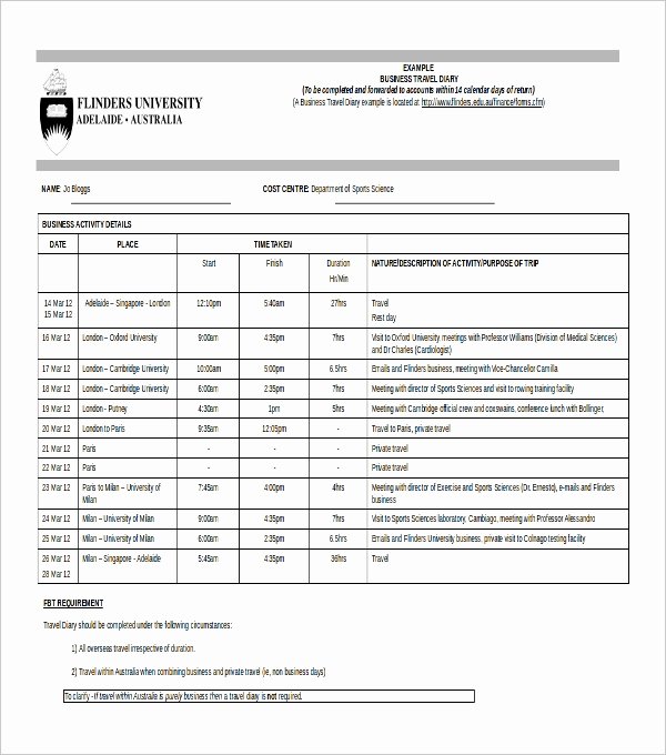 Business Trip Itinerary Template Awesome 12 Itinerary Templates Free Sample Example format