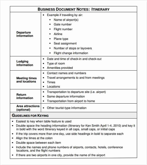 Business Trip Itinerary Template Best Of 12 Itinerary Templates Word Excel Pdf formats