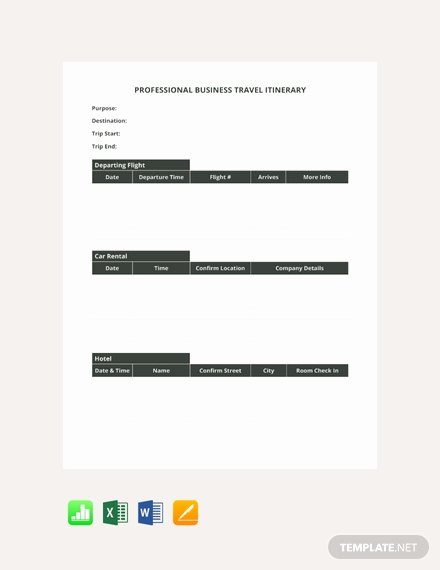 Business Trip Itinerary Template Fresh 22 Free Itinerary Templates [download Ready Made Samples