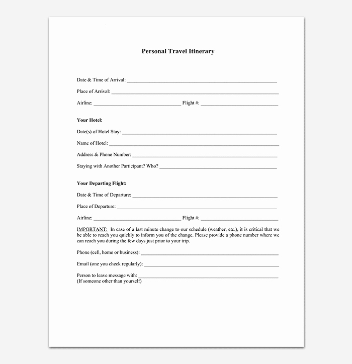 Business Trip Itinerary Template Fresh Business Travel Itinerary Template 23 Word Excel &amp; Pdf