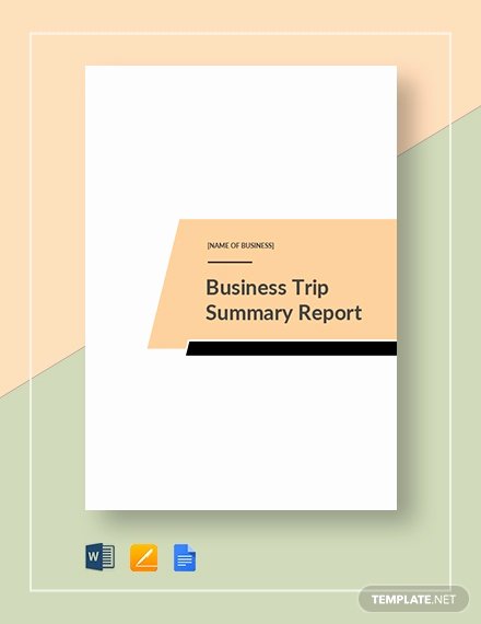 Business Trip Report Template Fresh 21 Sample Trip Report Templates Word Pdf Google Docs