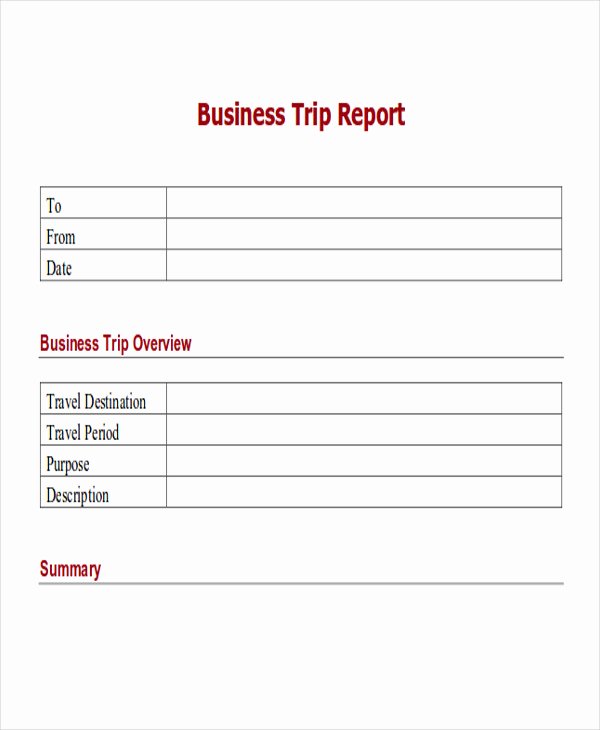 Business Trip Report Template Inspirational 14 Sample Trip Reports Word Apple Pages Google Docs Pdf