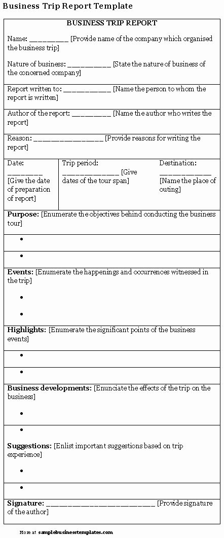 Business Trip Report Template Unique Best S Of Sample Business Report Template Business