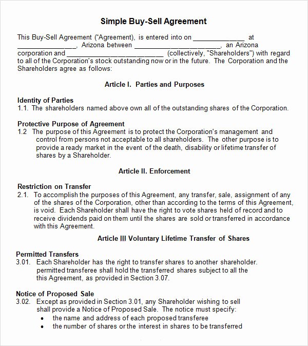 Buyout Agreement Template Awesome 18 Sample Buy Sell Agreement Templates Word Pdf Pages