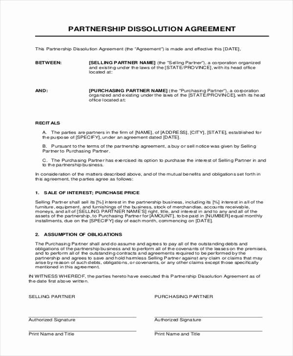 Buyout Agreement Template Beautiful Partnership Out Template