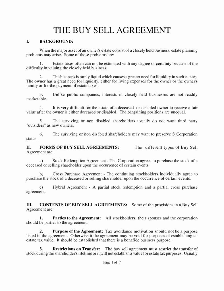 Buyout Agreement Template Luxury Understanding the 3 Fundamentals Of A Buy Sell Agreement