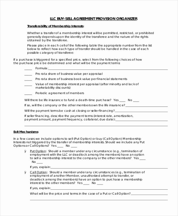 Buyout Agreement Template New Sample Buy Sell Agreement form 8 Free Documents In Pdf