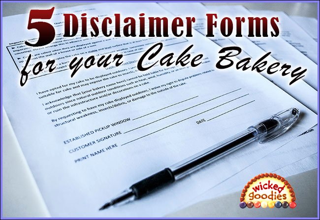 Cake Contract Template Unique Cake Bakery Disclaimer forms