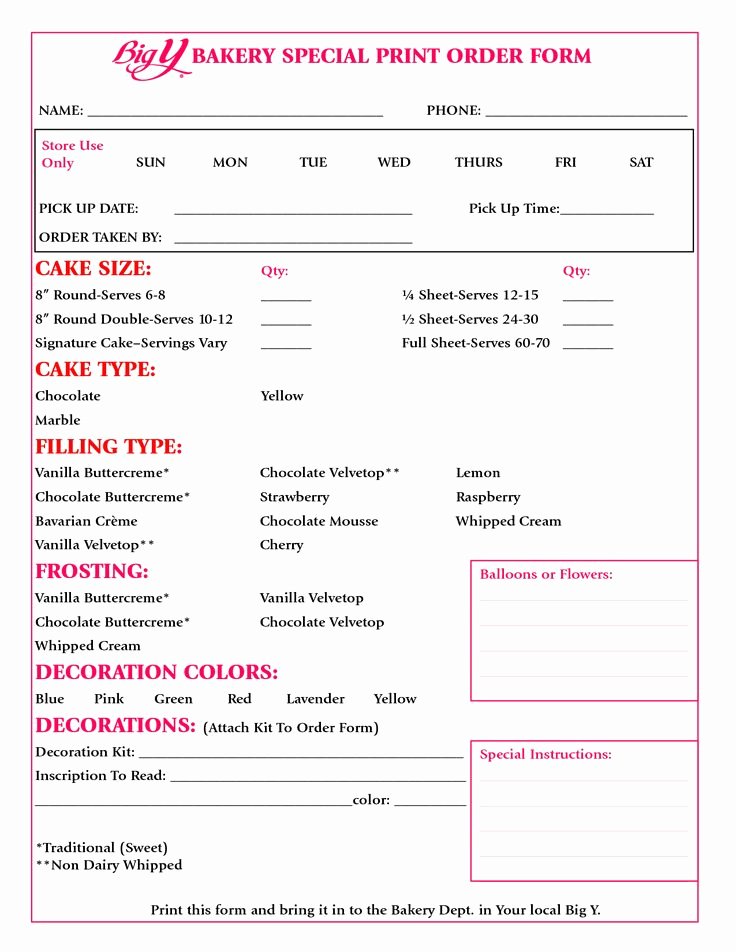 Cake order form Template Beautiful 1000 Ideas About Cake Pricing On Pinterest