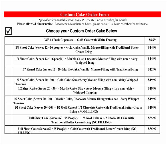 Cake order form Template Beautiful 21 Bakery order Templates Ai Ms Excel Ms Word