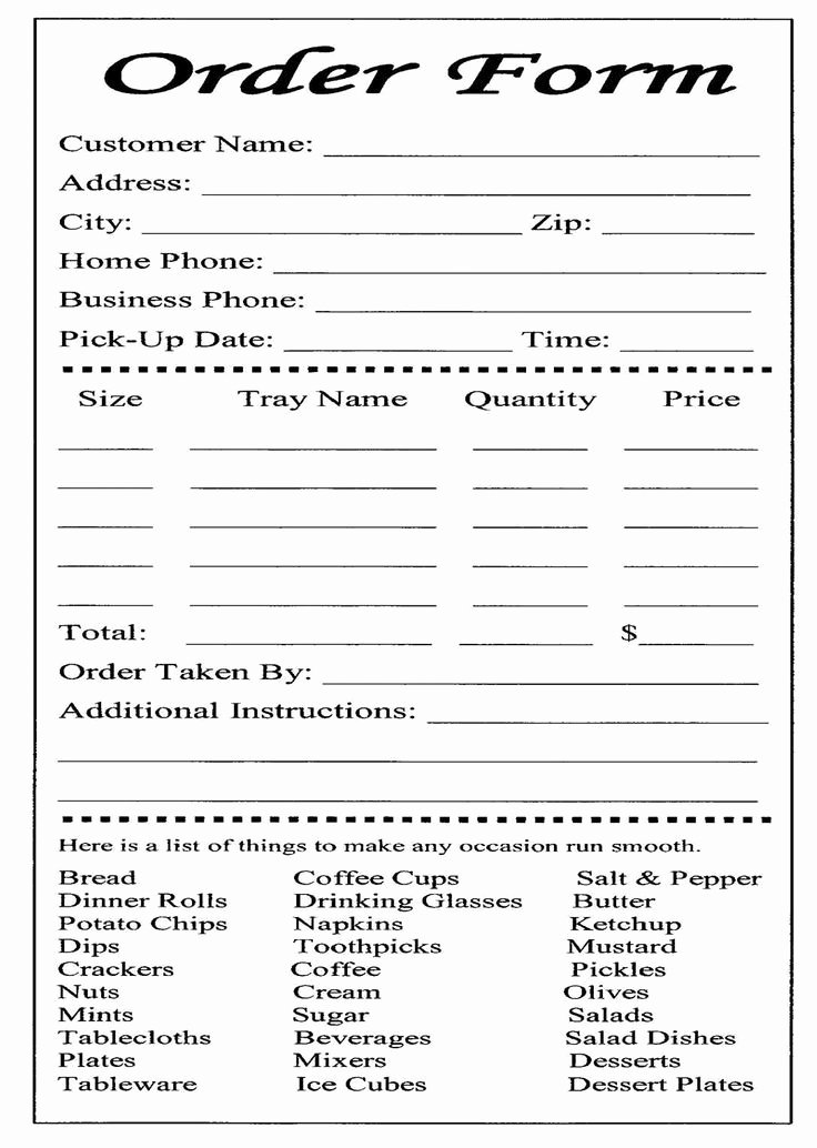 Cake order form Template Lovely Wedding Cake order form Catering Business