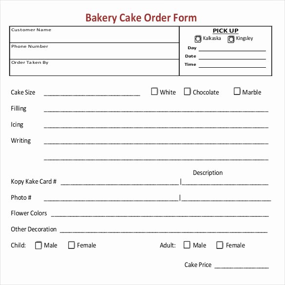 Cake order form Template New 16 Bakery order Templates Google Docs Pages