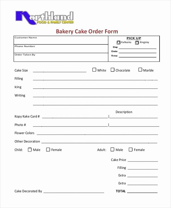 Cake order form Templates Beautiful Sample Cake order form 10 Free Documents In Word Pdf