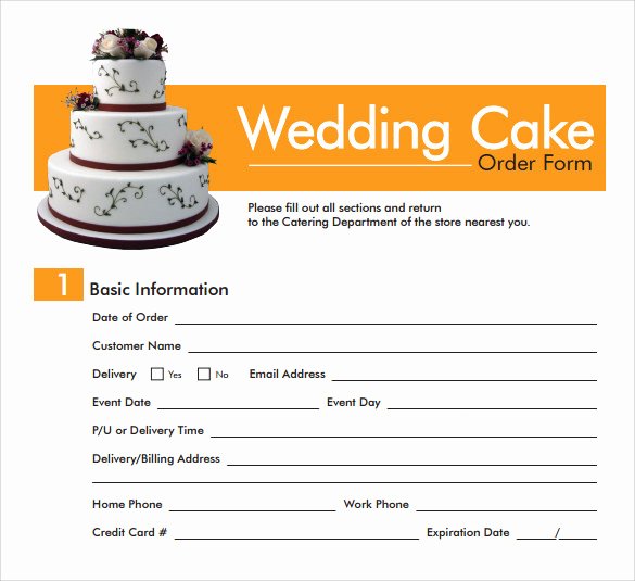 Cake order form Templates Best Of Sample Cake order form Template 16 Free Documents