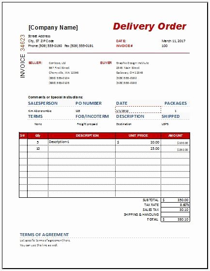 Cake order form Templates Microsoft Lovely 3 Delivery order Templates