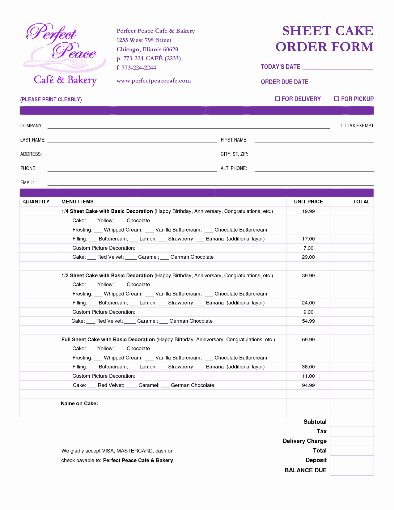 Cake order form Templates Microsoft Luxury Cake order form Template Free Google Search