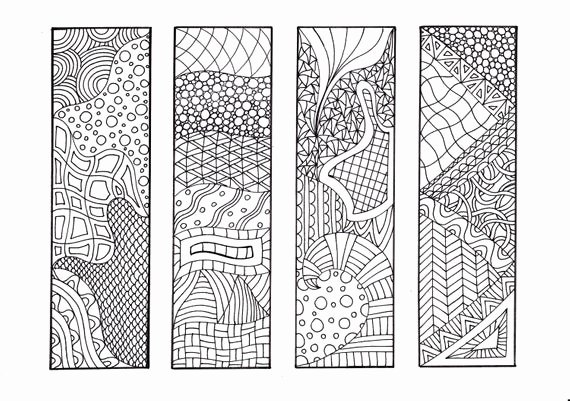 Calendar Bookmark Template Beautiful Zendoodle Printable Bookmarks Diy Zentangle Inspired Coloring