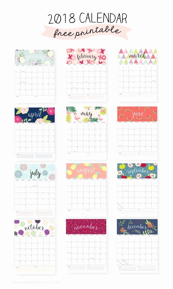 Calendar Bookmark Template Best Of 2018 Free Printable Calendars Lolly Jane