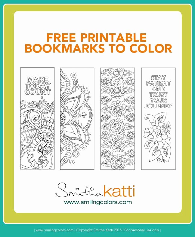 Calendar Bookmark Template Lovely Coloring Calendar 2016 and Free Printable Bookmarks to