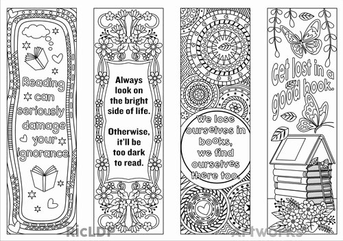 Calendar Bookmark Template Luxury Printable Coloring Bookmark Templates with Four Designs