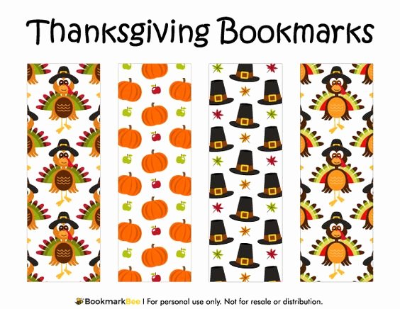 Calendar Bookmark Template New Thanksgiving Bookmarks and Free Printable On Pinterest