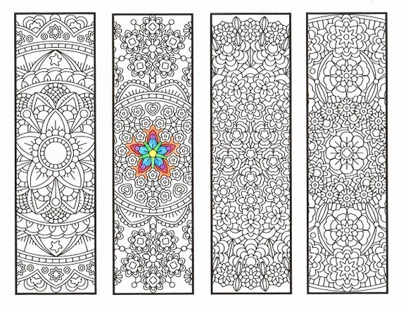 Calendar Bookmark Template Unique Coloring Bookmarks Advanced Flower Mandalas Page 1