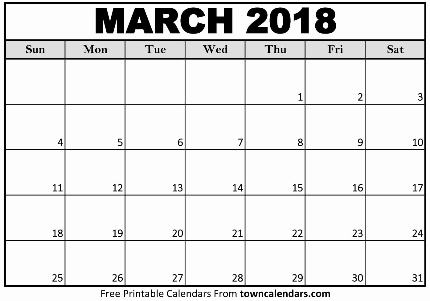 Calendar Template for Pages Mac Luxury Printable March 2018 Calendar towncalendars